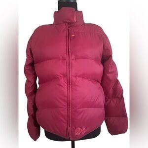 American Eagle AE77 Cropped Puffer Jacket Zip Up Bubble Coat Y2K Size Medium